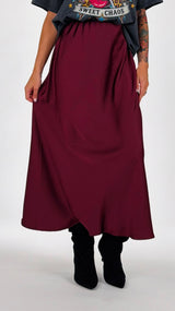 Gonna satin svasata T.