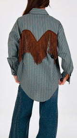 Camicia bastoncino frange T.
