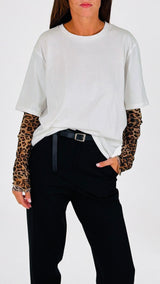 T-shirt manica tulle leo T.