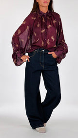 Camicia organza tigre T.
