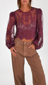 Camicina pizzo crop T.