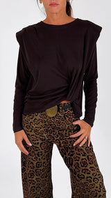 Maglia spallina drappeggio H.