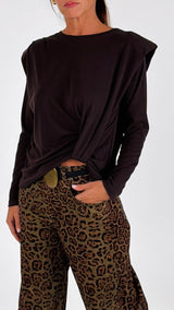 Maglia spallina drappeggio H.