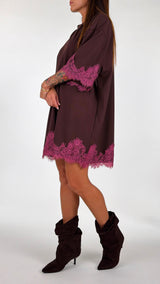 Abito p.milano bordi pizzo H.