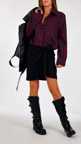 Abito check+jersey T.