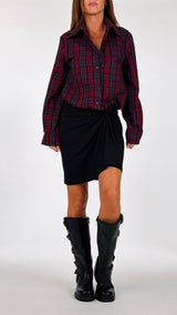 Abito check+jersey T.