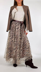 Gonna tulle zebrato T.