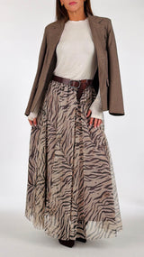 Gonna tulle zebrato T.