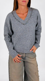 Pull coste+strass You