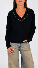 Pull coste+strass You