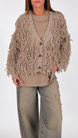 Cardigan punto pelliccia Vic.