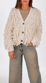 Cardigan punto pelliccia Vic.