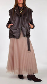 Gilet ecopelle martellata You