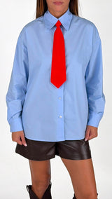 Camicia over popeline cravatta H.