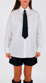 Camicia over popeline cravatta H.