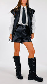 Camicia over popeline cravatta H.