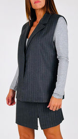 Gilet flanella gessata T.