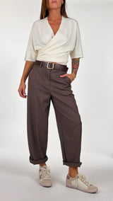 Pantalone carota tela H.