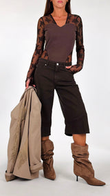 Body pizzo e tessuto H.