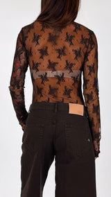 Body pizzo e tessuto H.