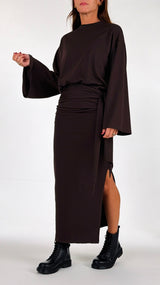 Abito lungo jersey calla+fusciacca H.