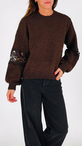 Pull manica inserto pizzo Kiki
