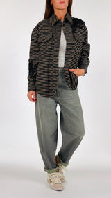 Camicia flanella quadretto ricamo Kiki