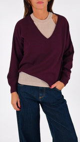 Twinset bicolor canotta+pull Kiki