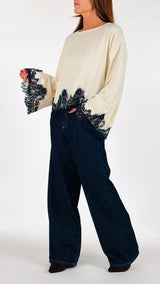 T-shirt jersey calla pizzo contrasto H.
