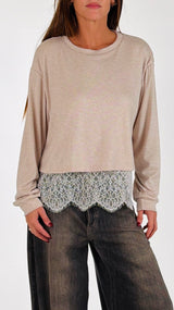 Maglia scatolina balza pizzo H.