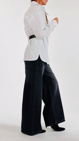 Camicia popeline strass cintura H.