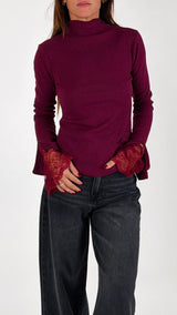 Maglia costa larga calla pizzo H.