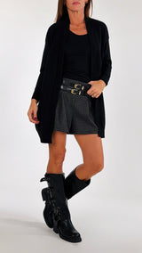 Cardigan bordi costina Twin