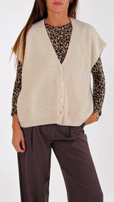 Gilet over lana cachemire T.