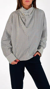 Camicia righe collo imbuto H.