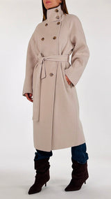 Cappotto doppiopetto collo in piedi Vic.