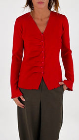 Maglia costina pieghe H.