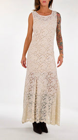 Abito lungo pizzo spicchi