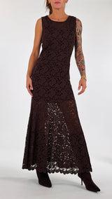 Abito lungo pizzo spicchi