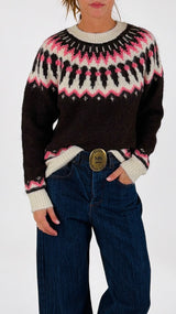 Pull jacquard zig zag bubble
