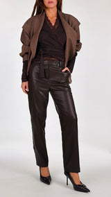 Pantalone sigaretta ecopelle T.