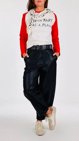Pantalone carota ecopelle H.