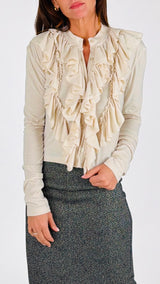 Cardiganino jersey rouches H.