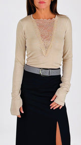 Body intarsio pizzo H.