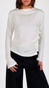 Maglia asimmetrica bottoni laterali H.